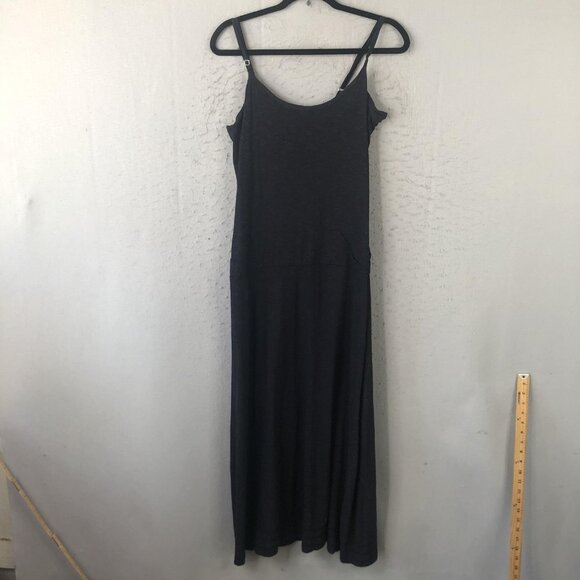 Horny Toad Dress Womens Medium Gray Maxi Adjustable Spaghetti Strap Tencel Soft - Picture 1 of 15